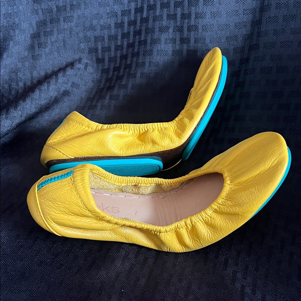 Tieks Mustard Yellow Ballet Flats - Picture 7 of 8
